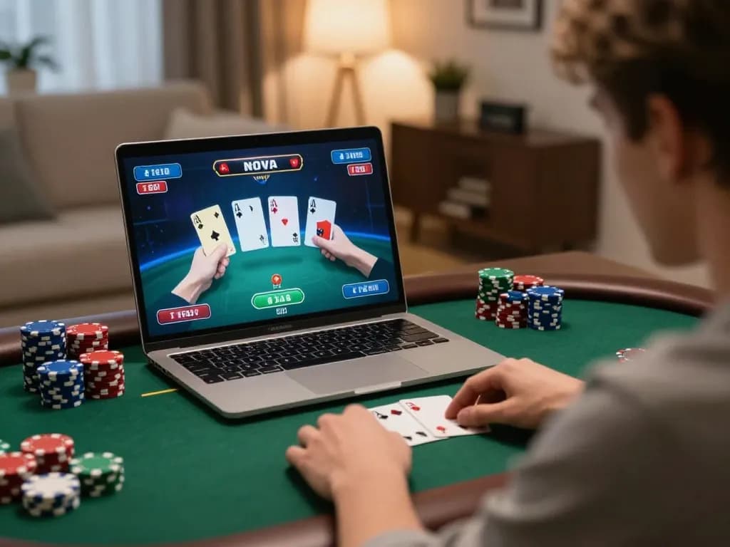RR88 player strategizing during an intense online casino session