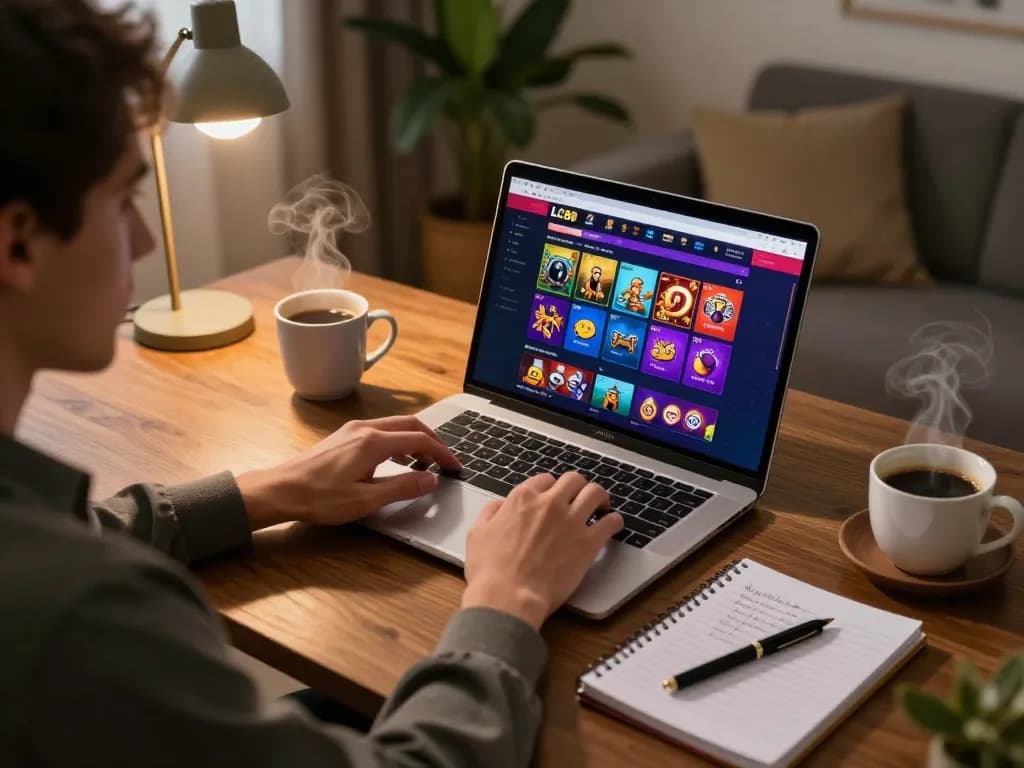 Engaging in online gaming at LC88 with a strategic approach and a cozy setup