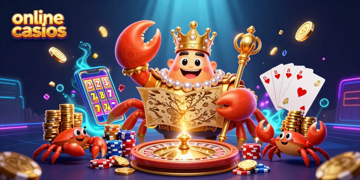 Play engaging games at online casinos with the golden crab emperor leading the fun and excitement.