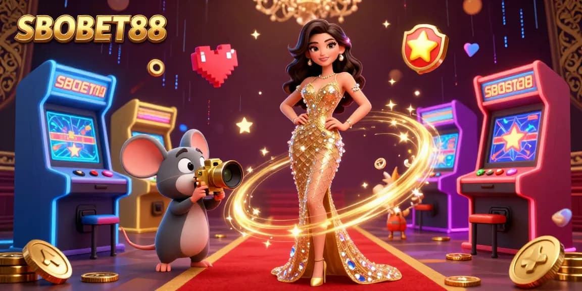 SBOBET88 captivates gamblers with engaging sports betting action in a vibrant 3D illustration.