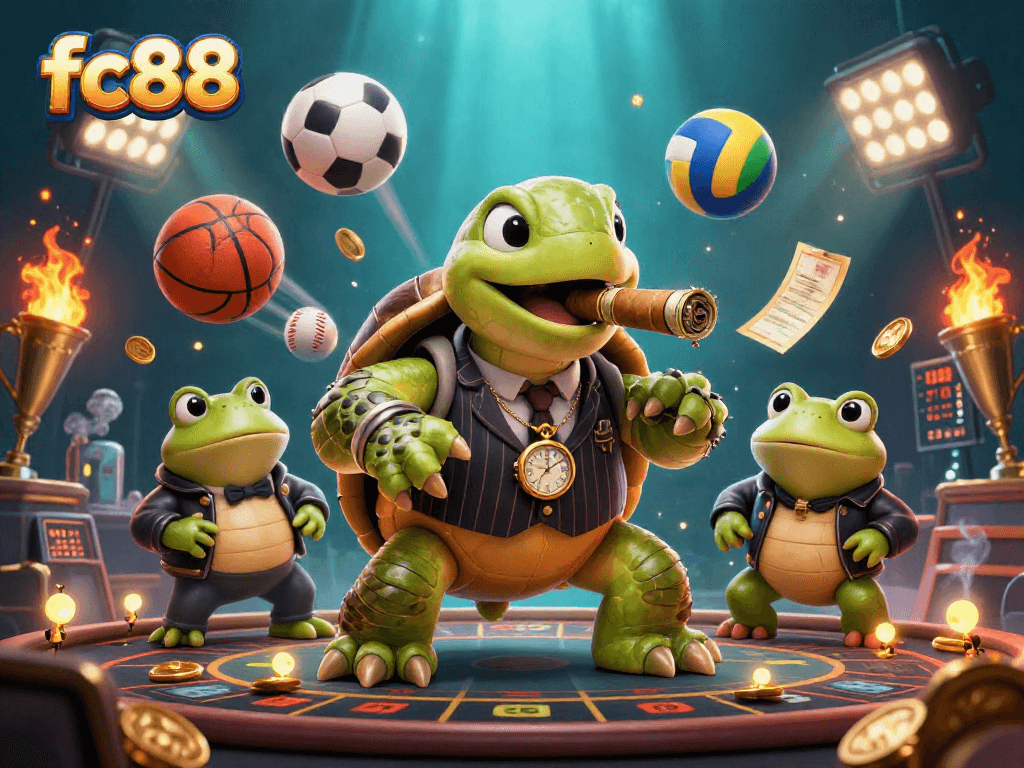 fc88 nâng cấp kỹ năng cá cược trong sòng bài với rùa mobster và ếch canh gác