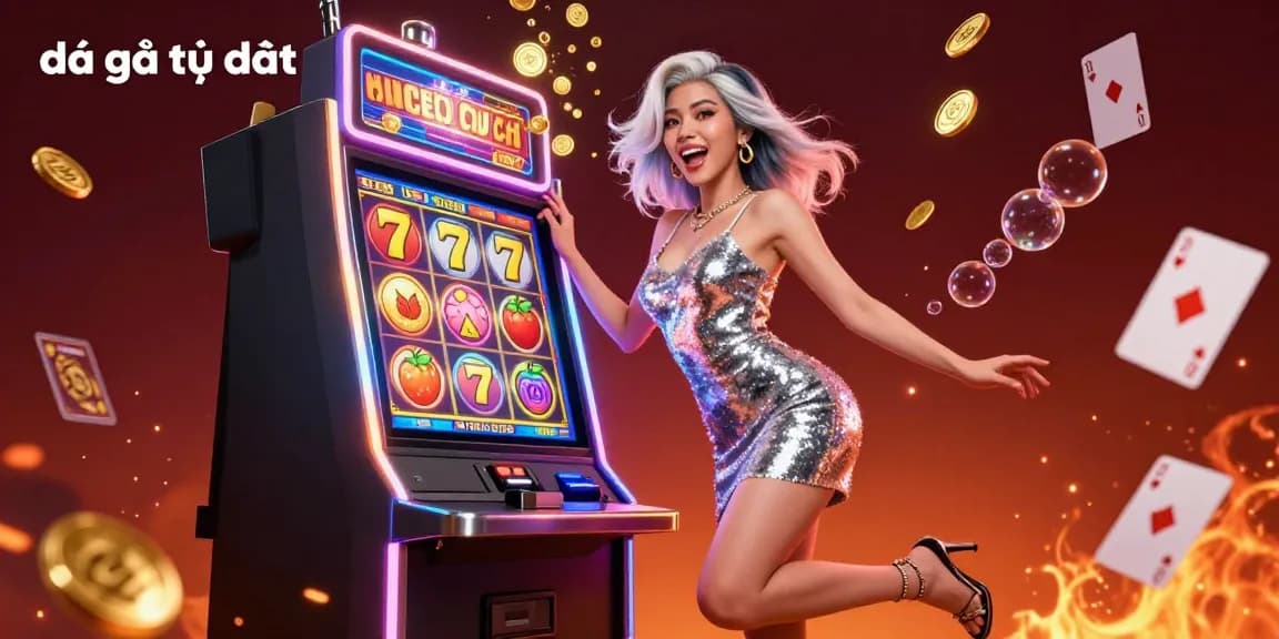 Experience đá gà trực tiếp with this vibrant casino scene full of excitement and visual action.
