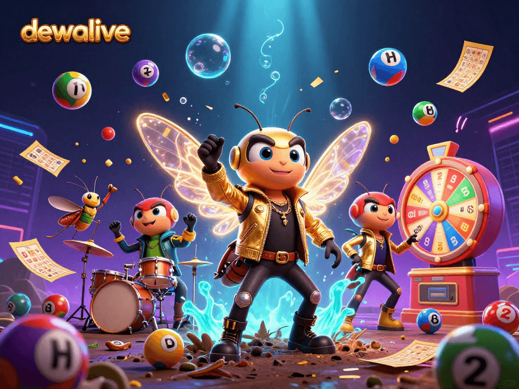Permainan dewalive dengan cicada rock star dan elemen kasino yang menarik, menambah keceriaan bermain.
