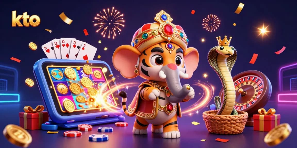 KTO showcases thrilling casino adventures with vibrant characters and immersive gaming elements, capturing the excitement of winning.