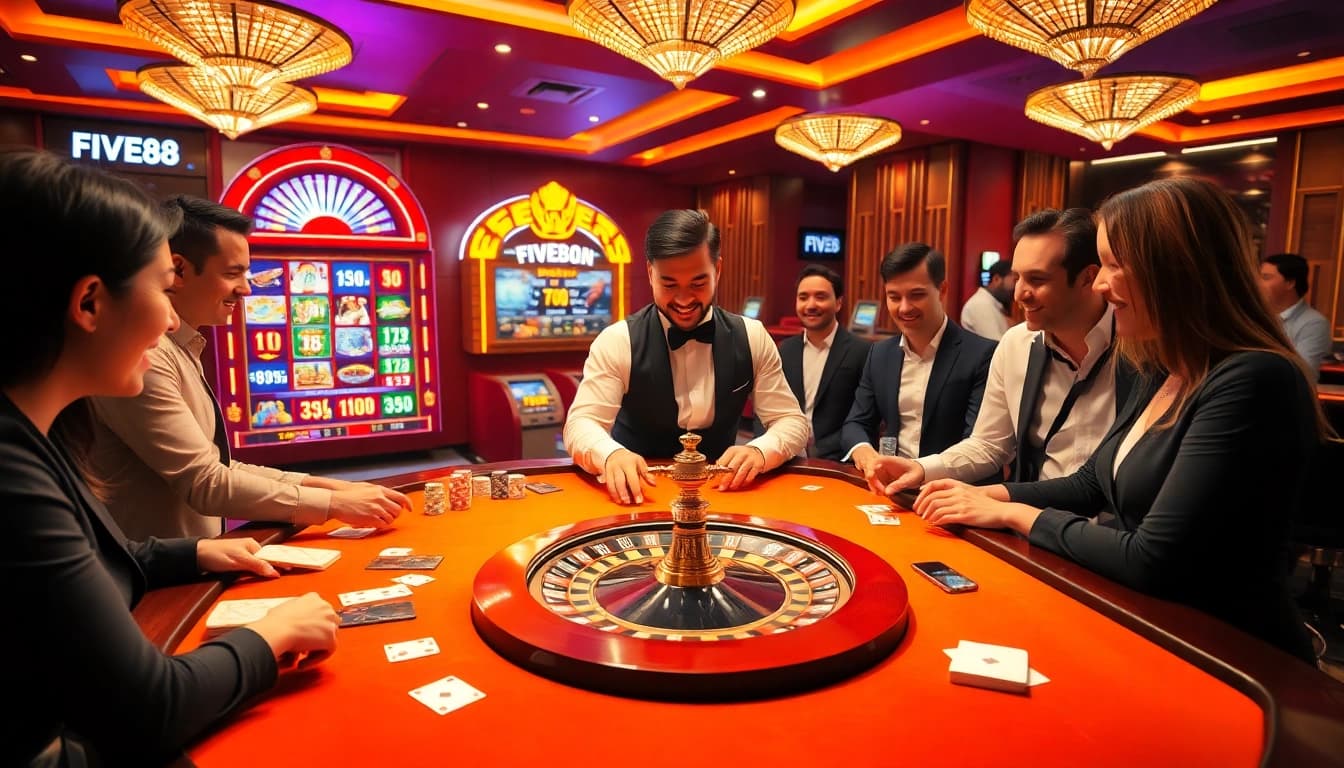 Exciting casino action at nhà cái five88 with vibrant games and professional dealers enhancing the gambling experience.