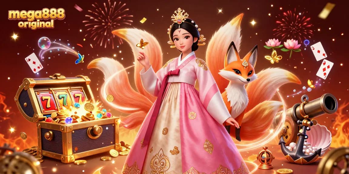 Experience the magic of mega888 original with a vibrant Asian theme and dynamic casino elements.