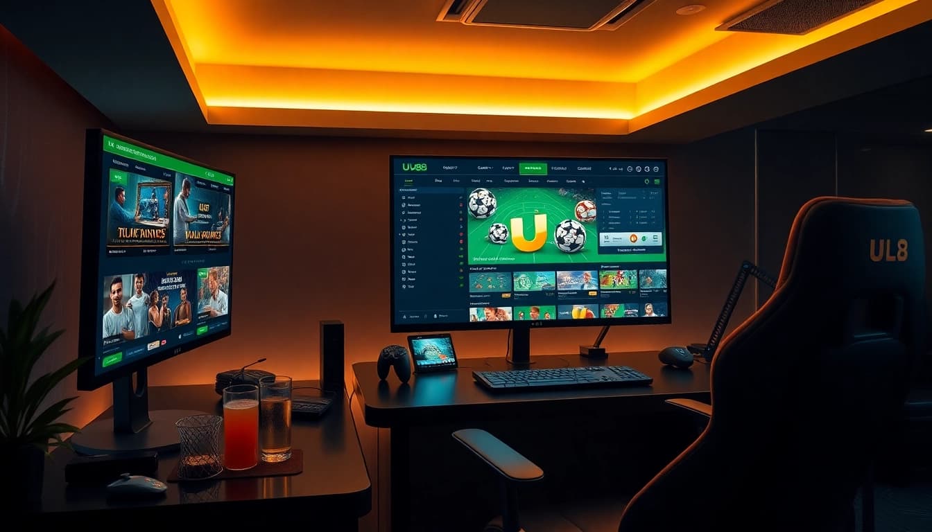 UU88 online gaming platform with casino games and sports betting, showcasing a modern, secure environment.