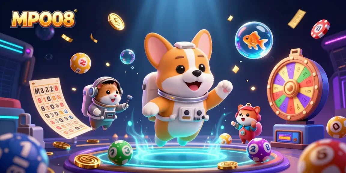 MPO08 showcases a thrilling casino experience with an astronaut corgi in a space-themed game.