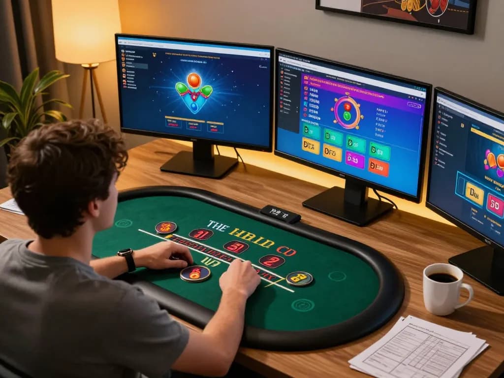 Player strategizing on f8beta2 platform during a live dealer blackjack session, showcasing dynamic interaction and modern technology.