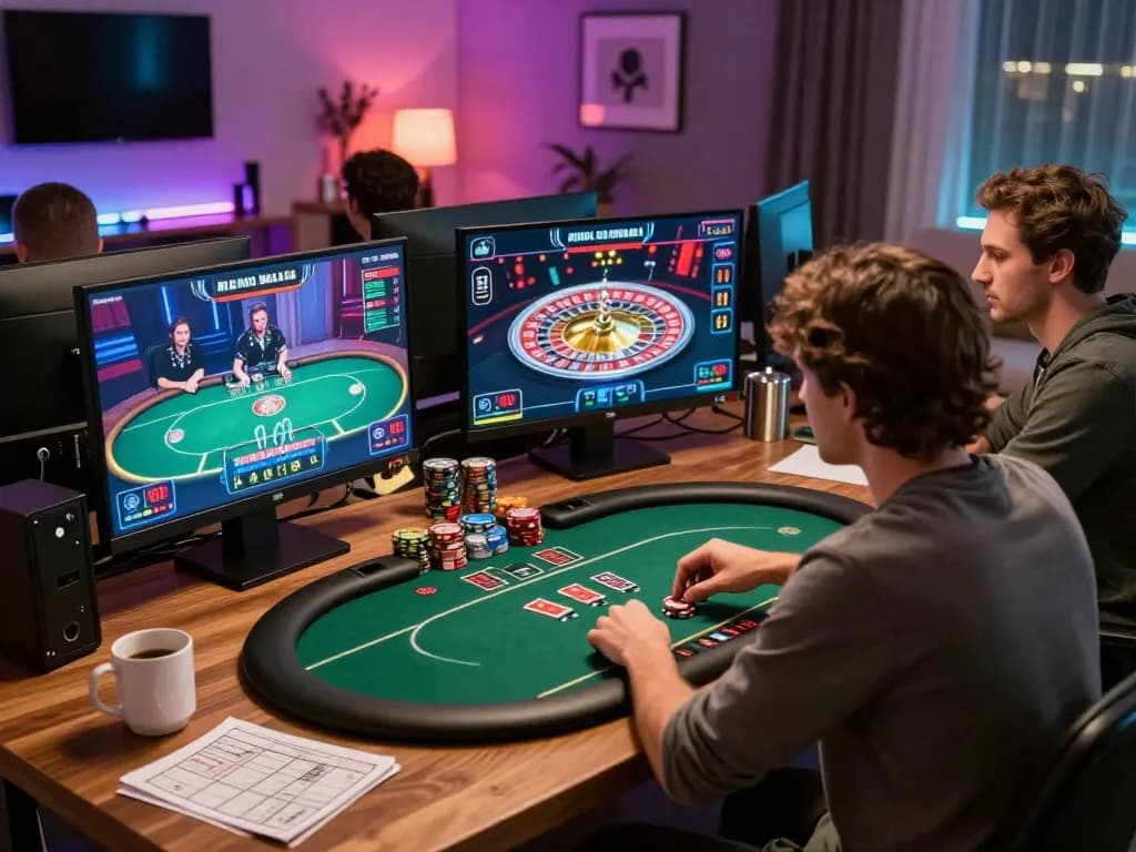 Engaging gameplay at Win678 com with players immersed in exciting online casino action