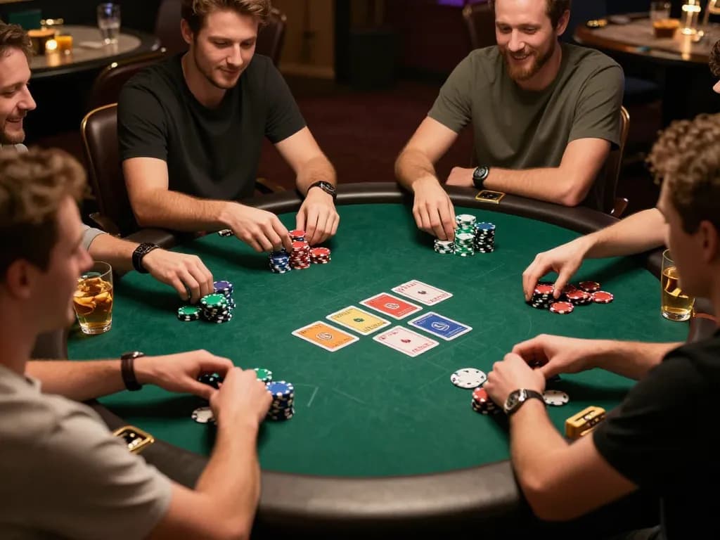 Enjoying a thrilling game night with gg 88 poker chips and friends at home