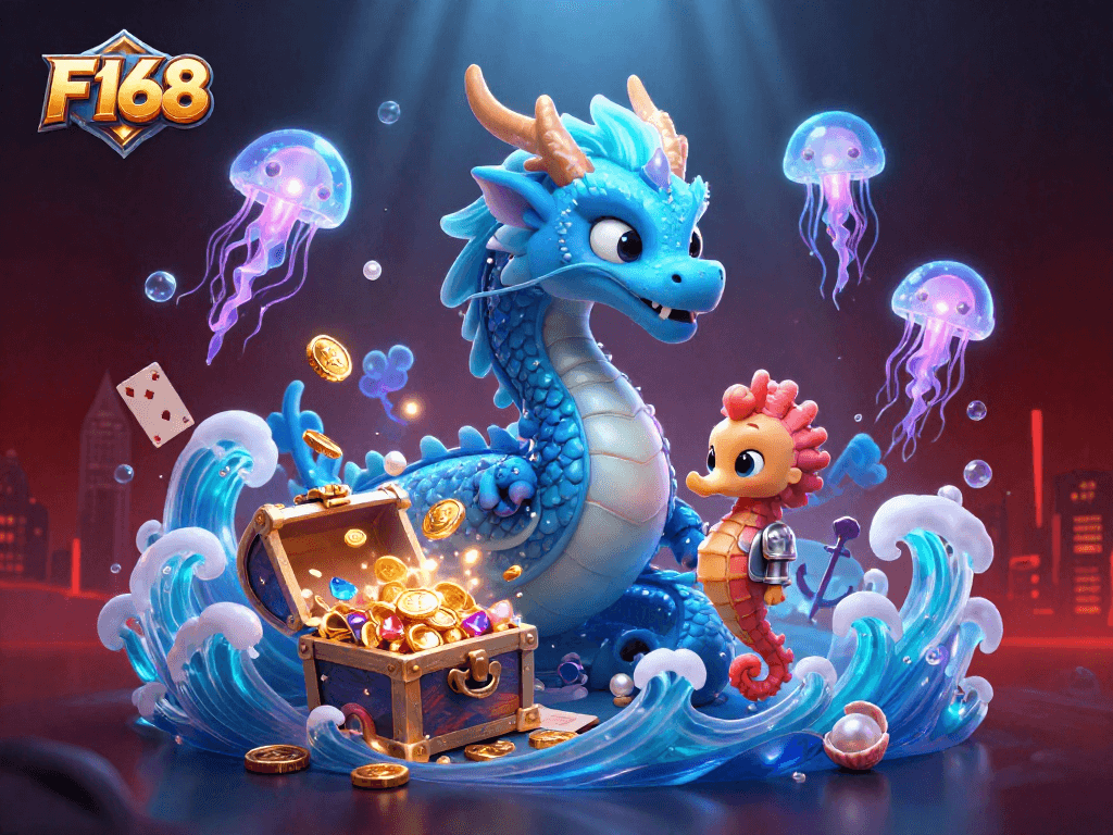 Experience thrilling gaming at F168 with vibrant underwater elements and engaging characters.