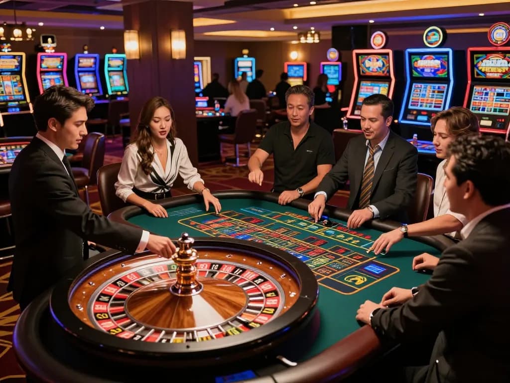 Gambling excitement at bl555 as players engage in a roulette game with dynamic betting action.