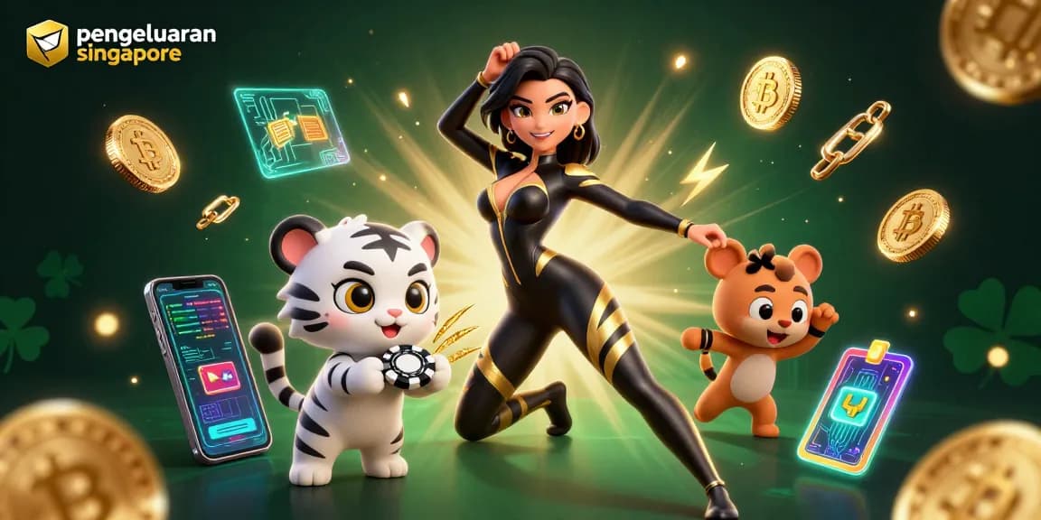 Track your pengeluaran singapore results with this dynamic gambling illustration.