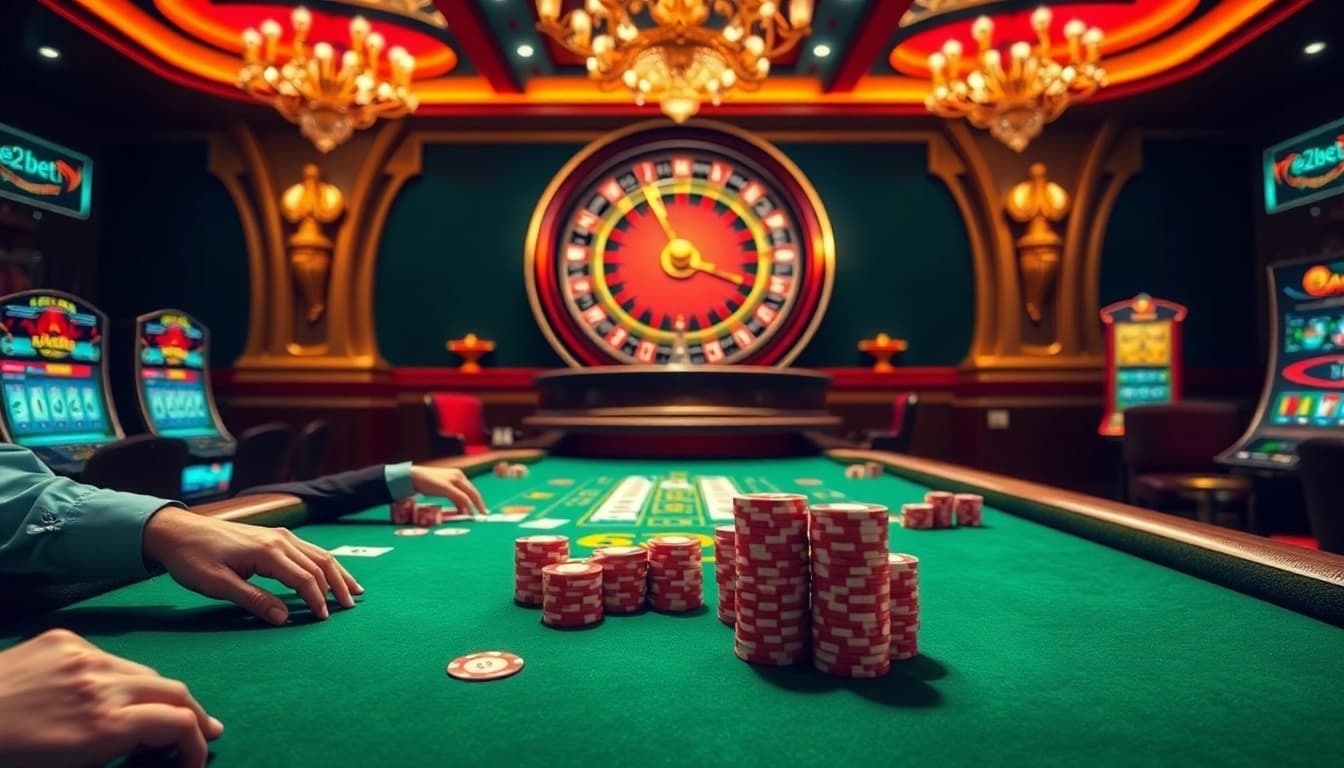 Experience the thrill of e2 bet with dynamic casino action from poker tables and slot machines.