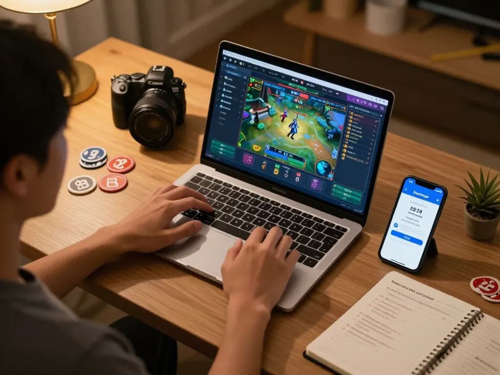Dewatogel Link Alternatif Login Terbaru used for strategic online betting on togel with laptop and notebook.