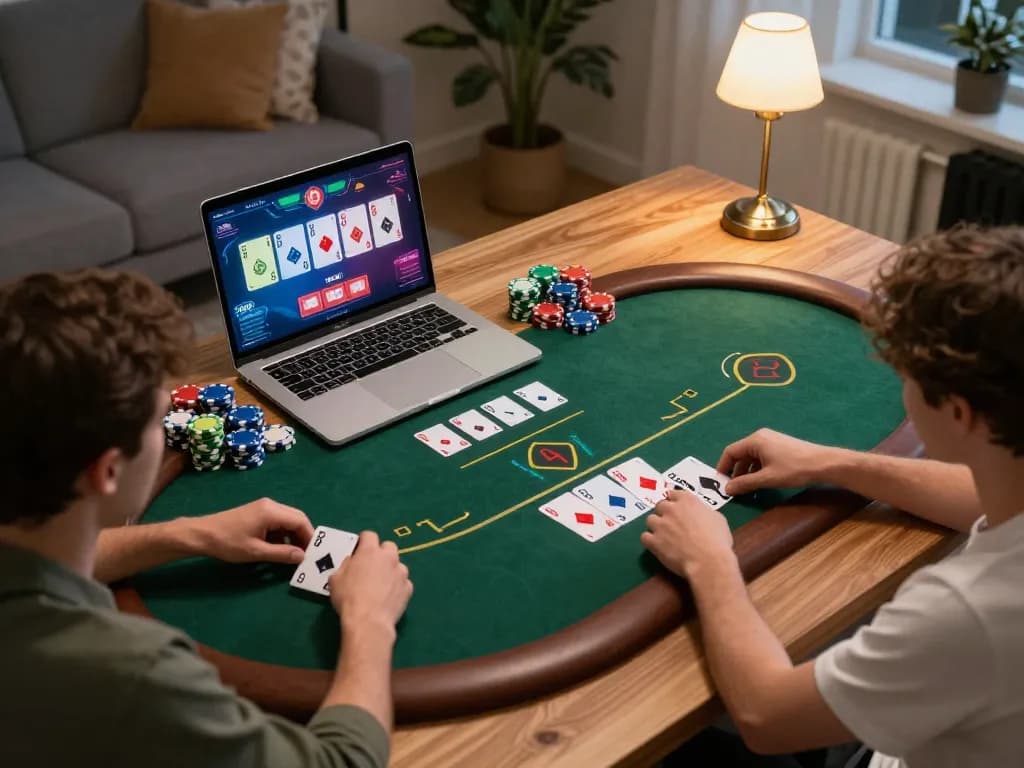 Players strategizing their bets during an engaging online poker game at 789win. com