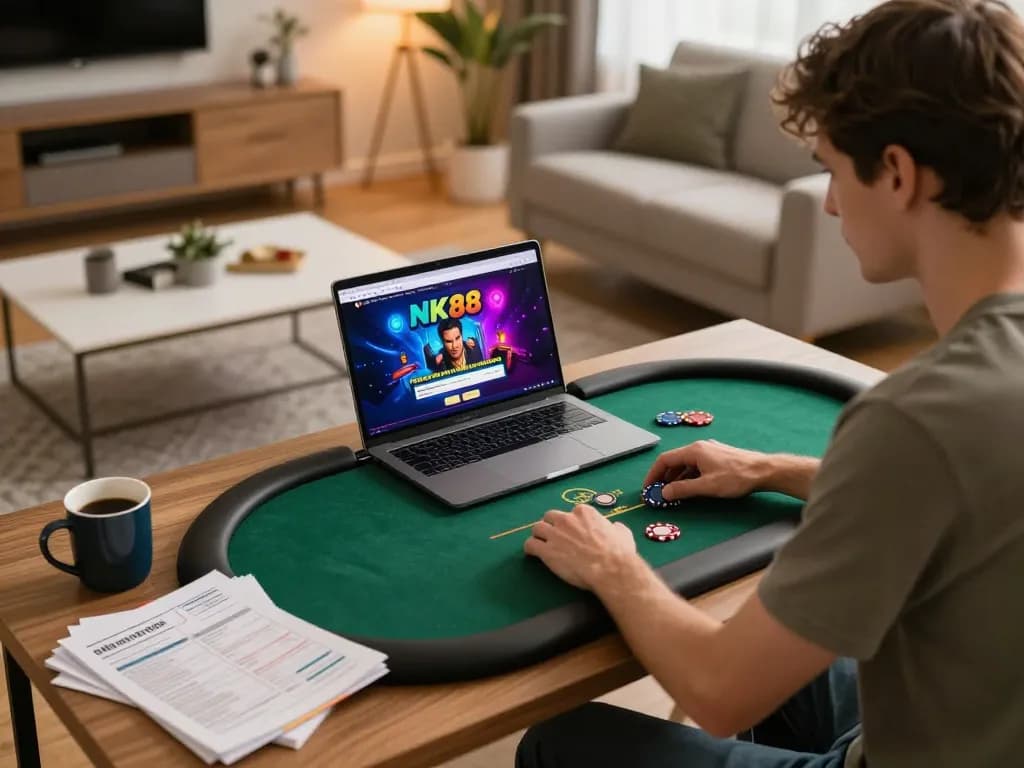 Engaging online poker gameplay at https://webnk88.net/ with vibrant graphics and cozy atmosphere.