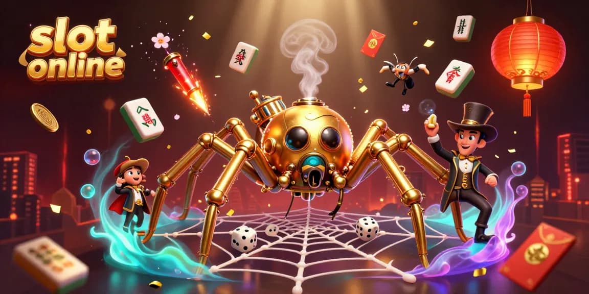 Spin the reels of slot online and discover a world full of excitement with this detailed 3D casino illustration.