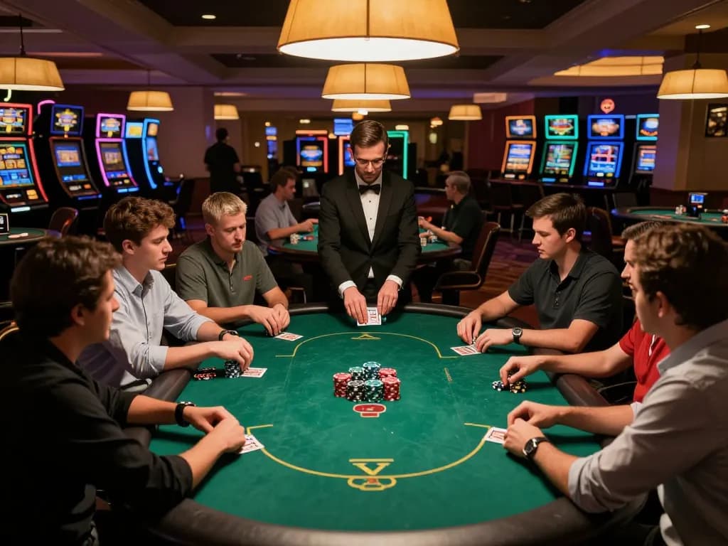 Players strategizing while playing poker at win678 com casino, showcasing an engaging atmosphere.