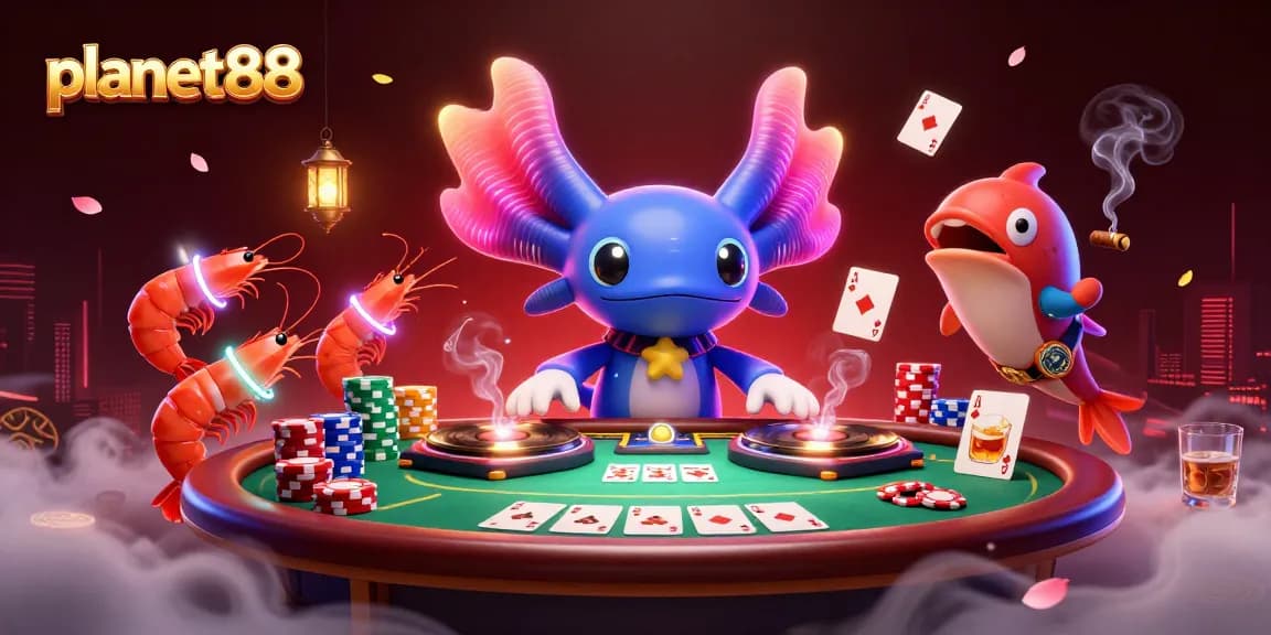 Experience thrilling action at planet88 with colorful characters and vibrant casino elements.