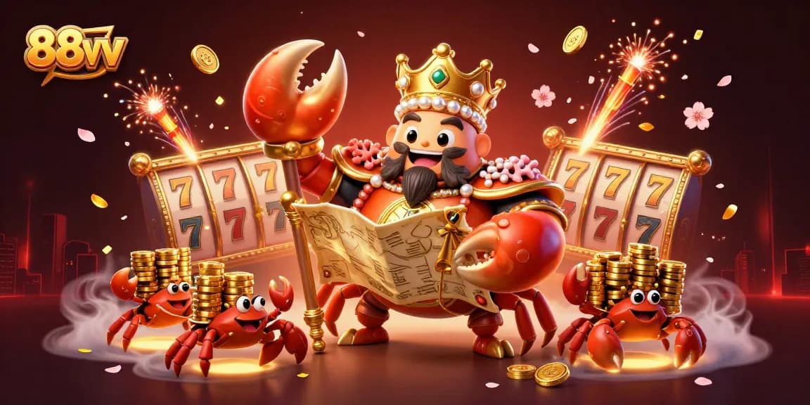 Experience thrilling gameplay at 88vv with a vibrant casino scene featuring golden riches and joyful celebration.