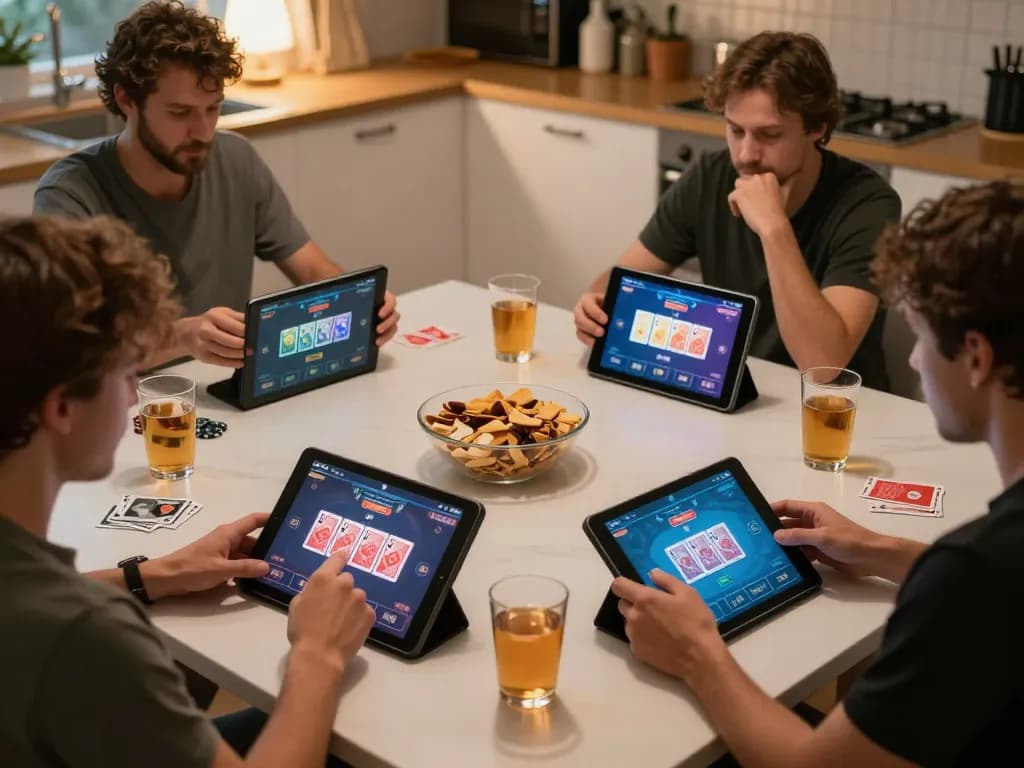 Engaging players at home enjoy IWIN68 online poker game, highlighting strategy and excitement
