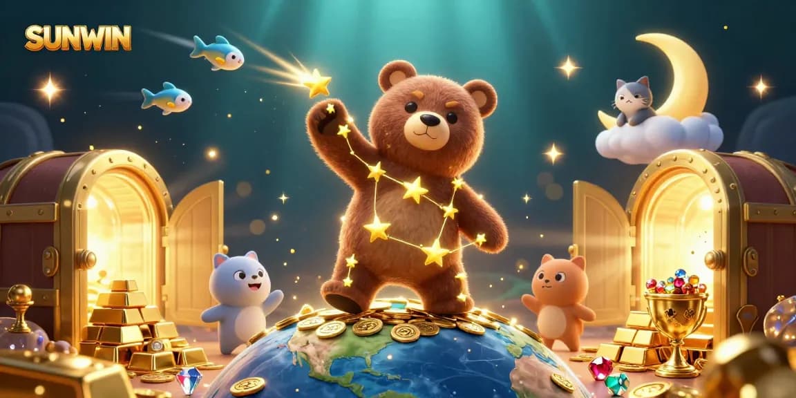 SUNWIN brings a vibrant 3D casino world to life, filled with golden treasures and cosmic characters.