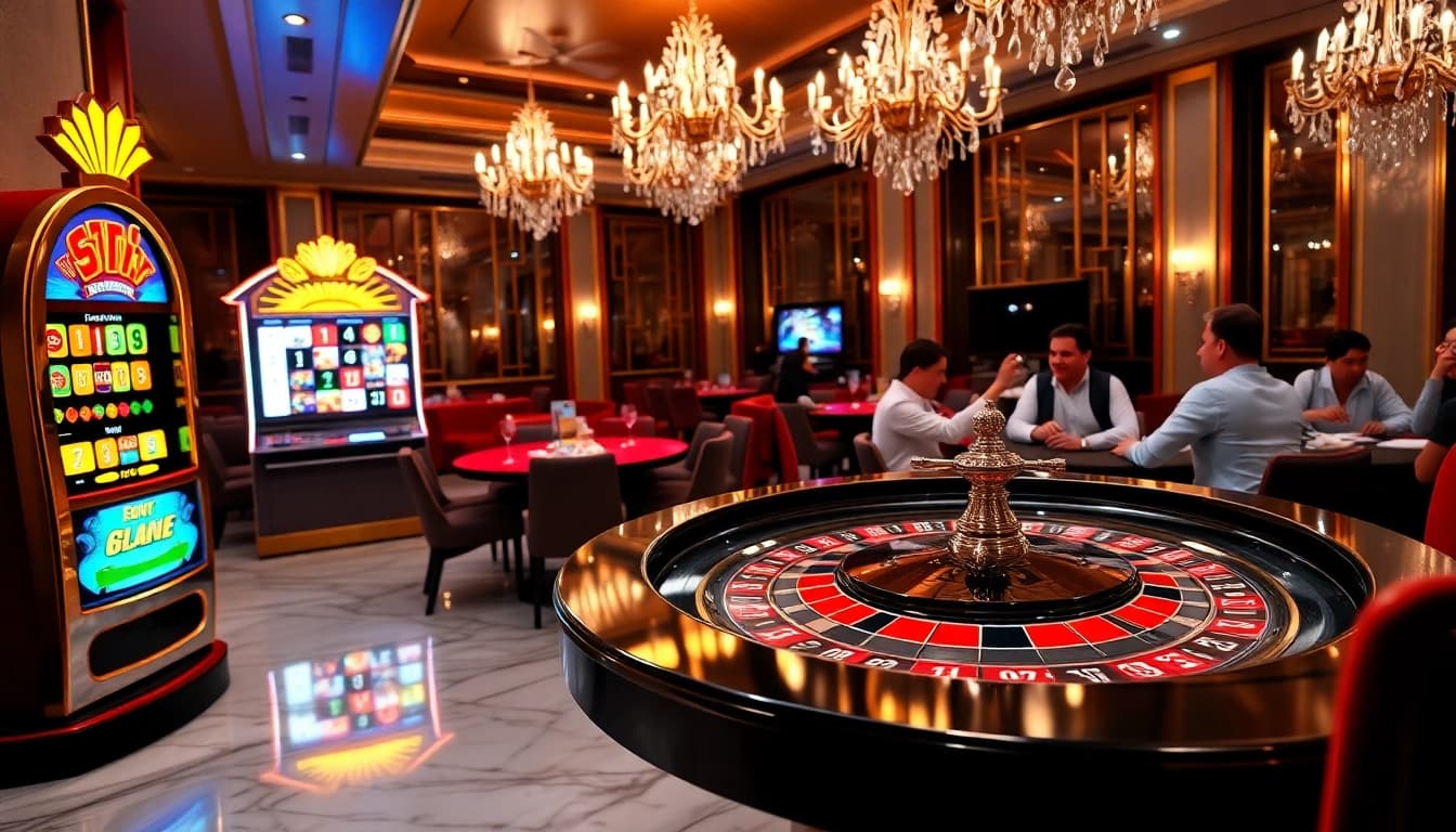 Experience the thrill of casino gaming at https://oxbet7.com/ with vibrant roulette, slot machines, and excited players.