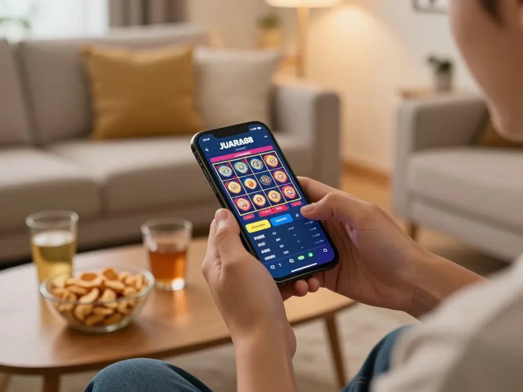 Placing bets on JUARA88's mobile platform while enjoying a cozy gaming experience