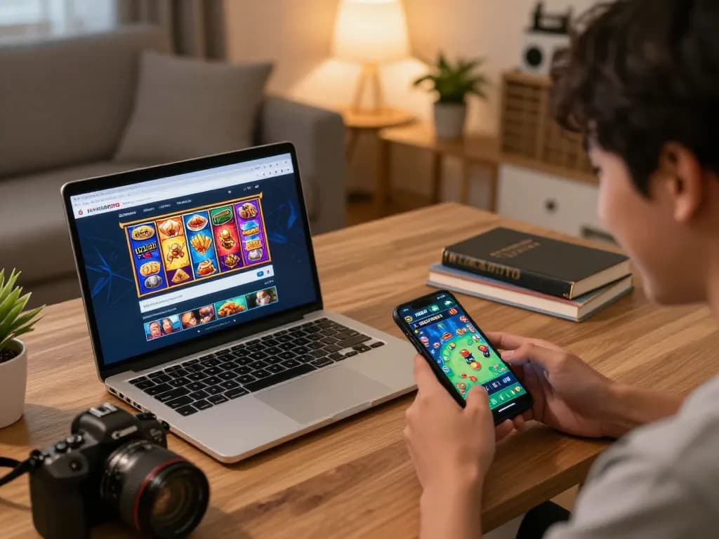 Pemain mengakses login HARGATOTO secara online untuk permainan slot yang menarik dan kemenangan.