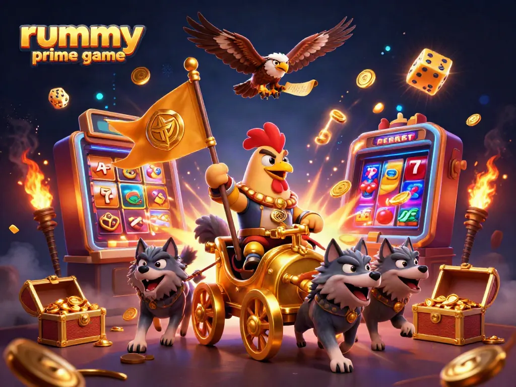 Experience the excitement of rummy prime game with vibrant characters and thrilling gambling elements