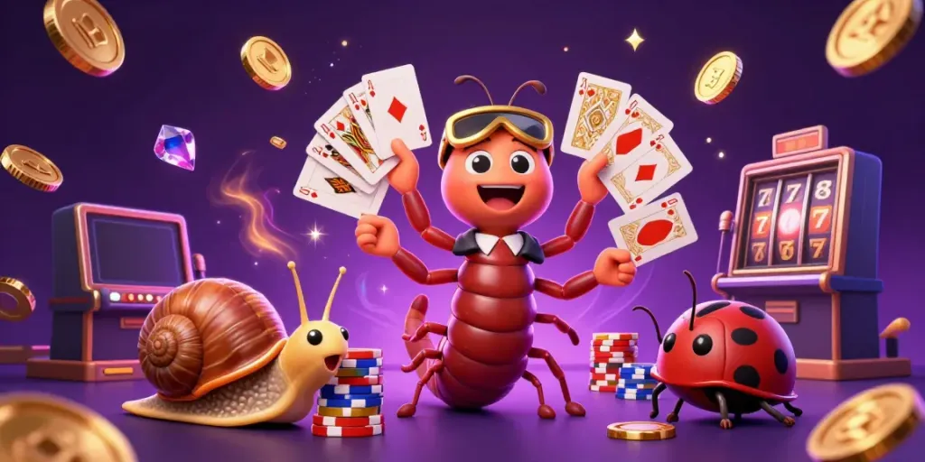 Mainkan berbagai game judi seru di janda4duye dengan dealer kerucut dan karakter unik.