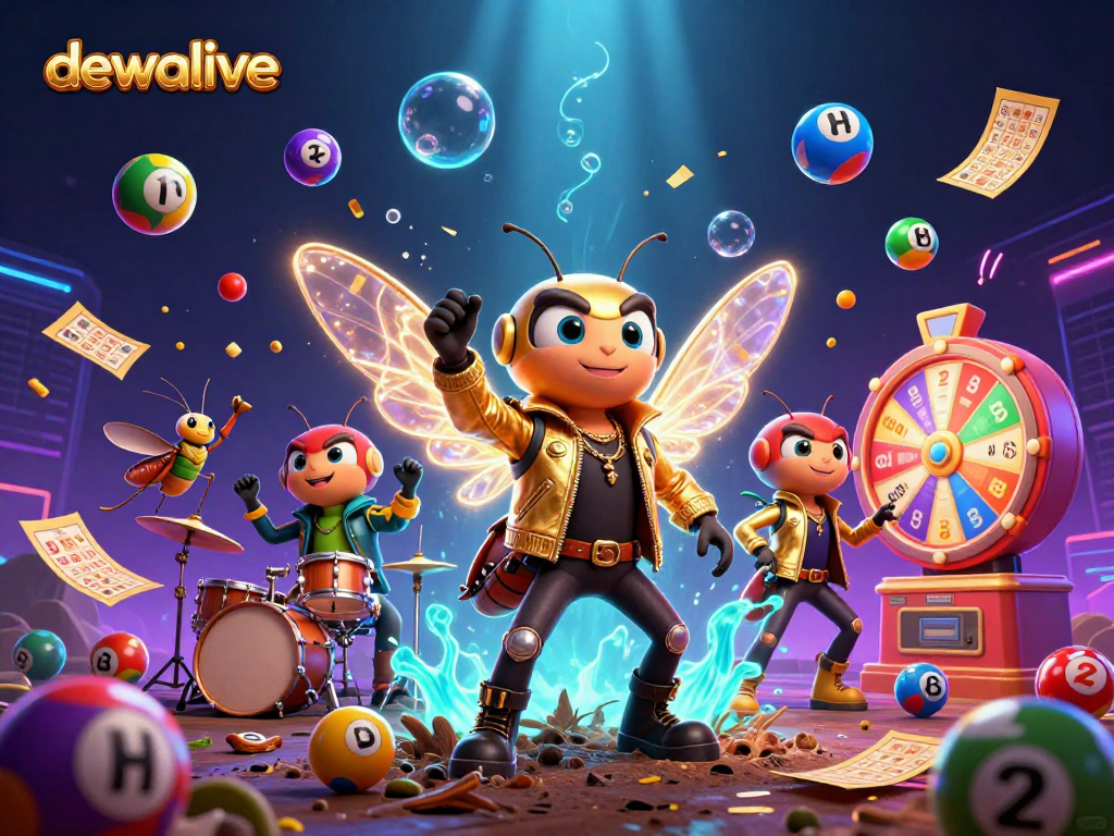 Permainan dewalive dengan cicada rock star dan elemen kasino yang menarik, menambah keceriaan bermain.