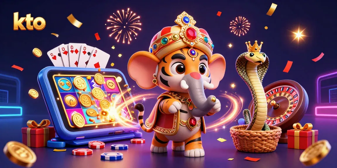 KTO showcases thrilling casino adventures with vibrant characters and immersive gaming elements, capturing the excitement of winning.