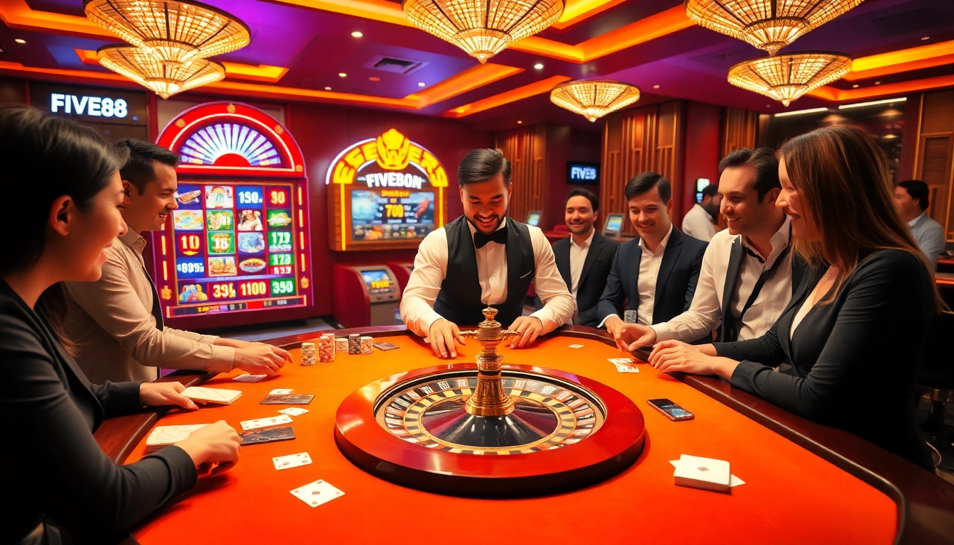 Exciting casino action at nhà cái five88 with vibrant games and professional dealers enhancing the gambling experience.