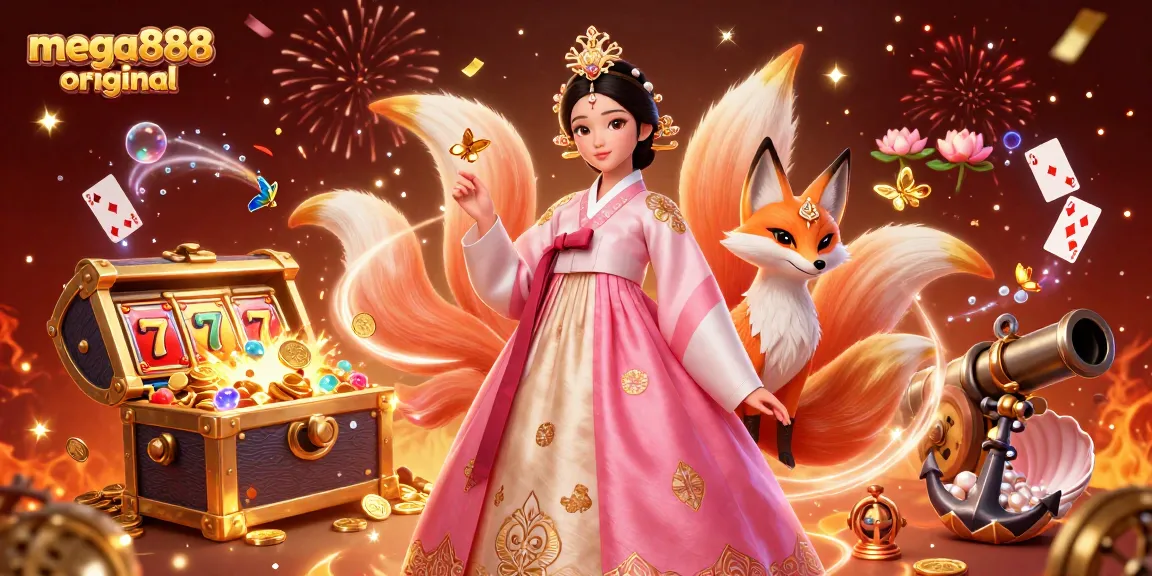 Experience the magic of mega888 original with a vibrant Asian theme and dynamic casino elements.