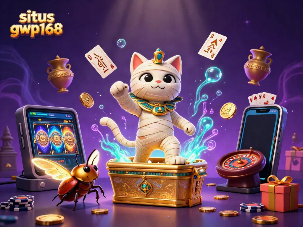 Menangkan jackpot dengan situs gwp168 dalam ilustrasi kasino piramida yang mendebarkan.