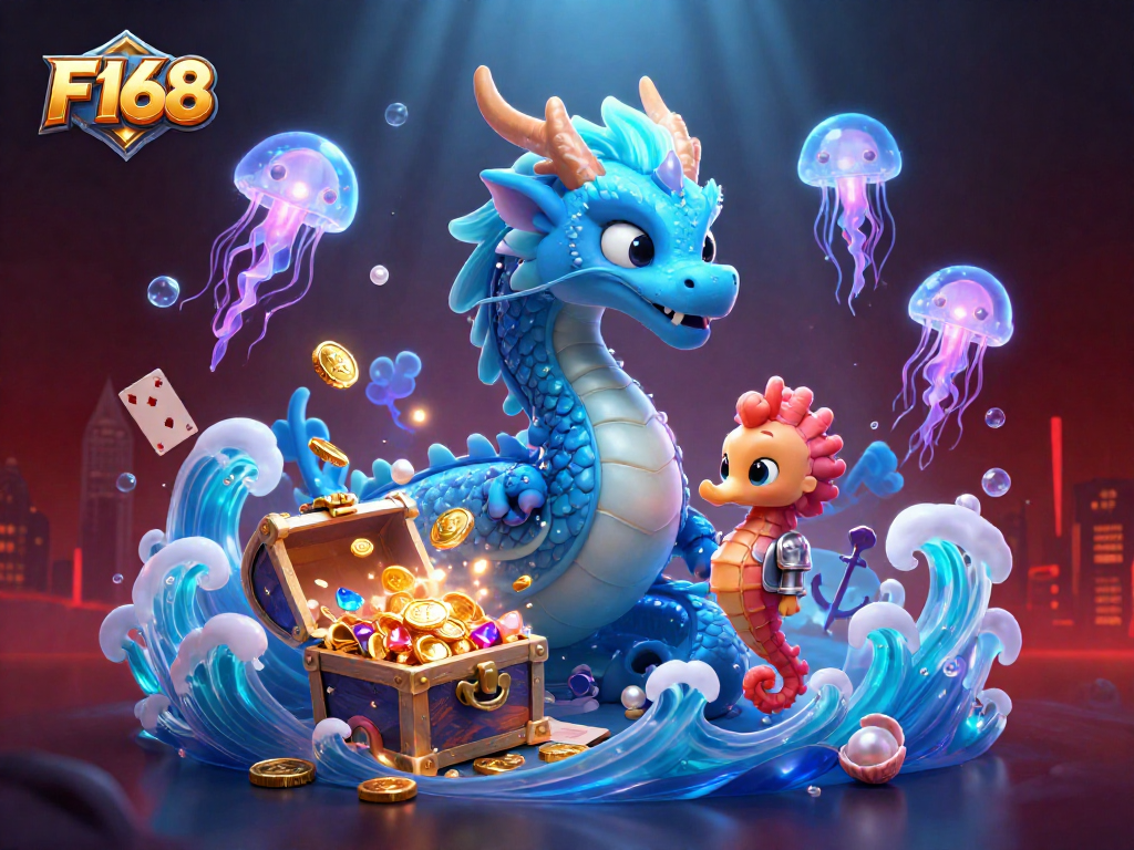 Experience thrilling gaming at F168 with vibrant underwater elements and engaging characters.