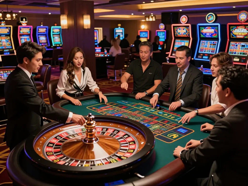 Gambling excitement at bl555 as players engage in a roulette game with dynamic betting action.