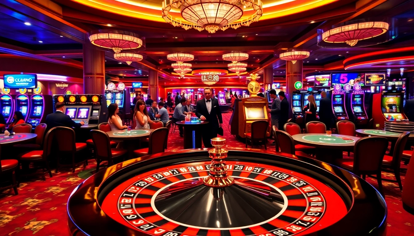 Experience a thrilling game at lc88 with vibrant roulette tables and engaging players.
