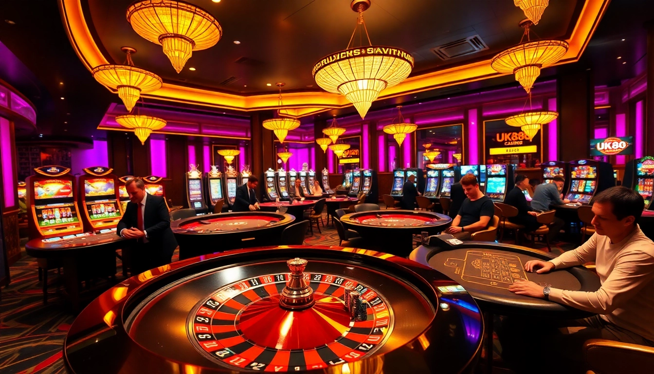 Experience an immersive gaming atmosphere at nhà cái uk88 featuring vibrant tables and exciting players.