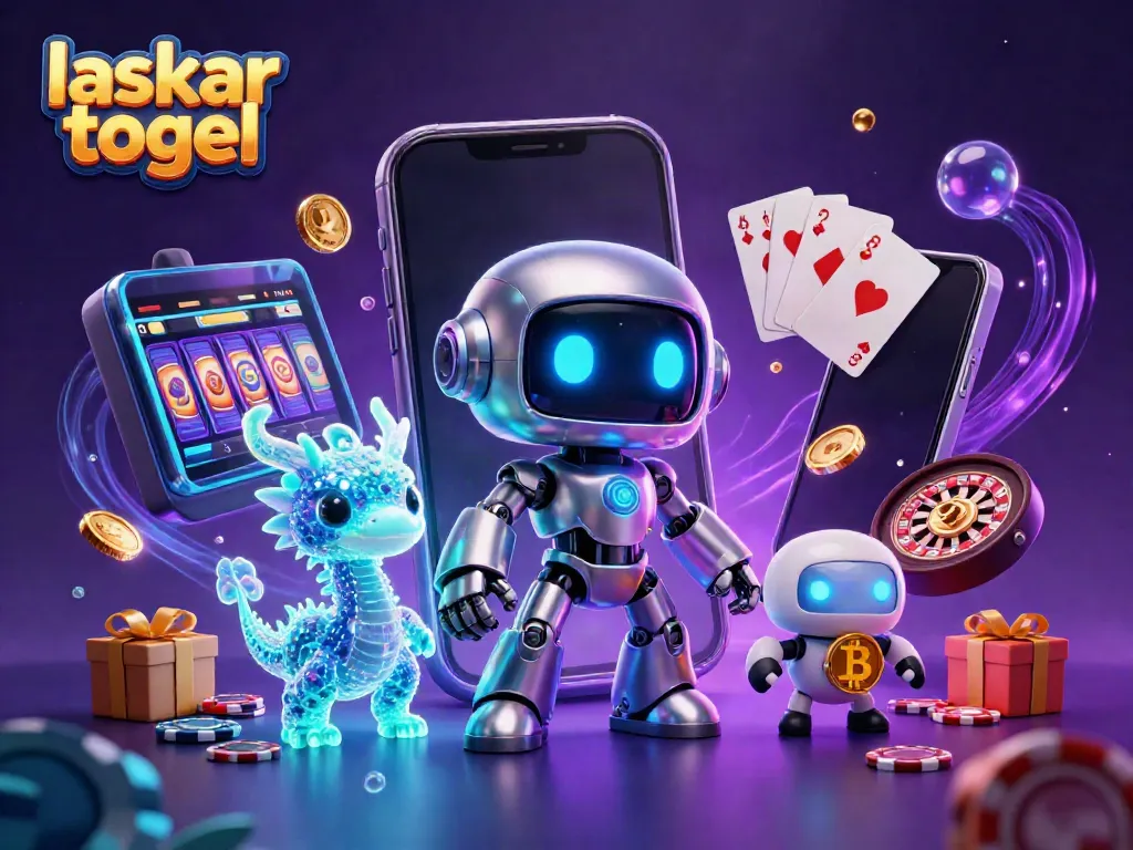 Join the electrifying action of laskar togel with a cyberpunk robot, AI dragon, and bitcoin drone!