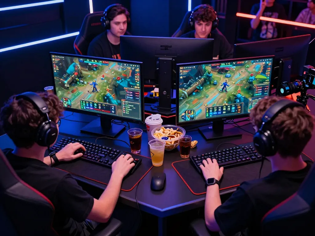 Nk888 esports betting scene with players analyzing game stats and odds during competitive gameplay.