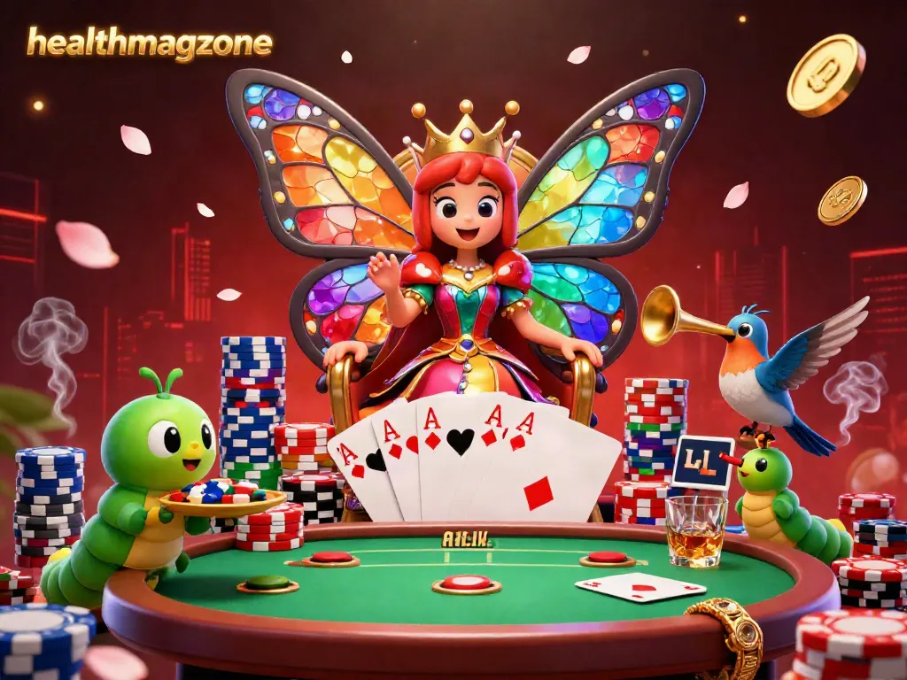 Menggoda keberuntungan di healthmagzone dengan ratu kupu-kupu bermain poker di kasino