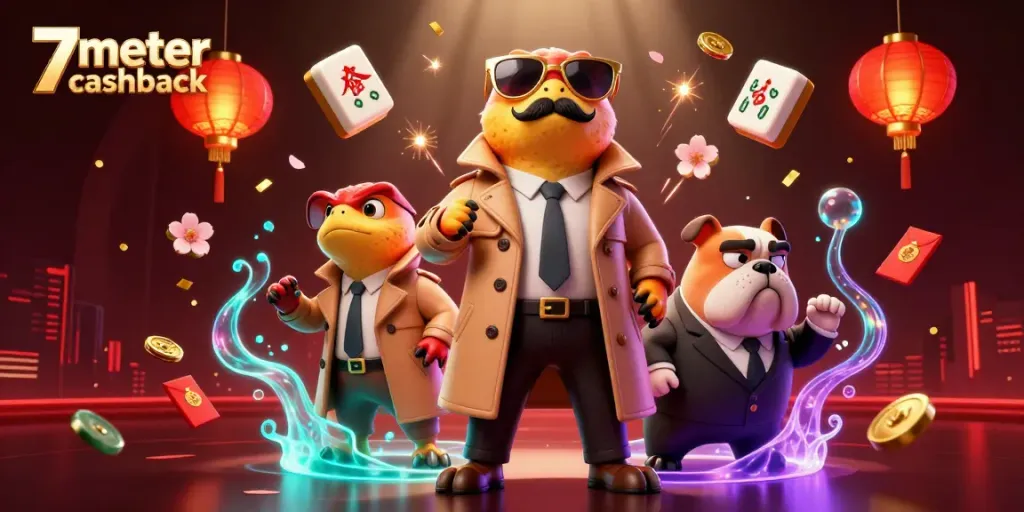 Win big with 7meter cashback while exploring casino elements in vibrant 3D.