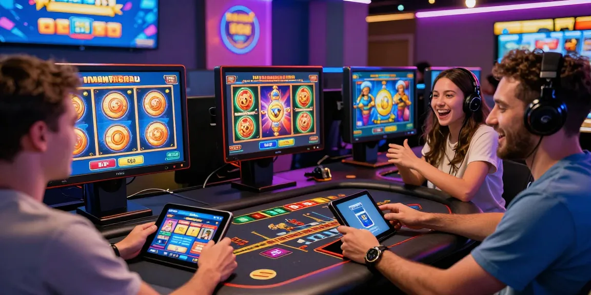 Exciting online casino experience on https://dea.org.uk with diverse players enjoying credit card deposits and immersive games.