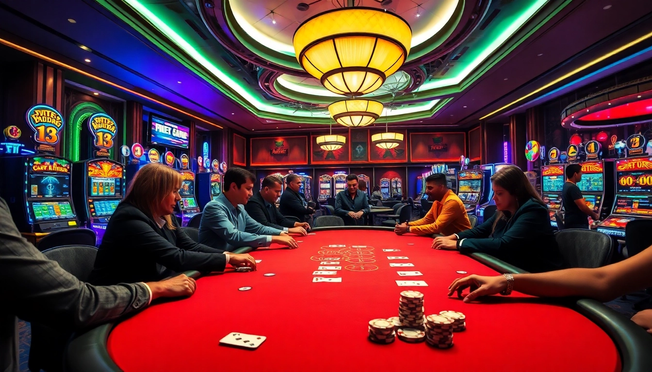 优塔的賭場場景，活潑的撲克活動與華麗裝潢相輔相成。