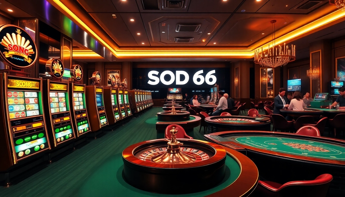 SODO66 online gambling interface showcasing vibrant casino games with players engaged.