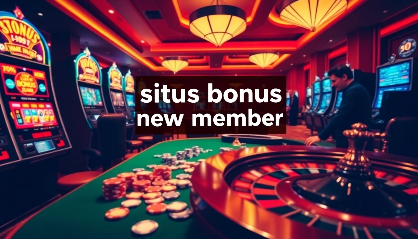 Experience situs bonus new member promotions at a vibrant casino with exciting slot machines.